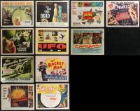 2d0451 LOT OF 11 HORROR/SCI-FI TITLE LOBBY CARDS 1950s-1960s great images from a variety of movies!