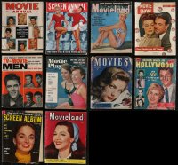 2d0548 LOT OF 10 MOVIE MAGAZINES 1940s-1950s Movie Annual, Screen Album, Movieland & more!