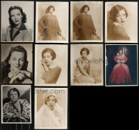 2d0491 LOT OF 10 11X14 DELUXE STILLS 1930s great portraits of leading & supporting actresses!