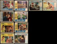 2d0455 LOT OF 10 LOBBY CARDS 1940s-1950s incomplete sets from a variety of different movies!