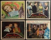 2d0474 LOT OF 4 LOBBY CARDS FROM GINGER ROGERS MOVIES 1930s Fifth Avenue Girl, Kitty Foyle