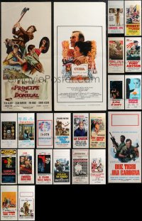 2d1005 LOT OF 25 MOSTLY FORMERLY FOLDED ITALIAN LOCANDINAS 1960s-1980s a variety of movie images!