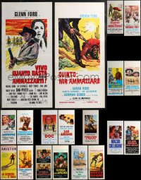 2d1011 LOT OF 19 MOSTLY FORMERLY FOLDED ITALIAN LOCANDINAS 1960s-1970s a variety of movie images!