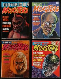 2d0597 LOT OF 4 MOVIE MONSTERS MAGAZINES 1970s includes the first four issues, cool horror art!