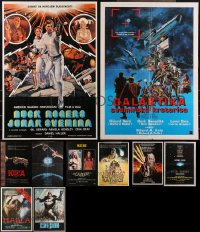 2d1138 LOT OF 10 FORMERLY FOLDED HORROR/SCI-FI YUGOSLAVIAN POSTERS 1970s-1980s cool movie images!