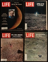 2d0602 LOT OF 4 1969 APOLLO 12 LIFE MAGAZINES 1969 great images & articles about the moon landing!