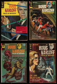 2d0708 LOT OF 4 BORIS KARLOFF COMIC BOOKS 1960s Tales of Mystery, cool artwork!