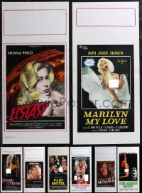 2d1026 LOT OF 10 UNFOLDED & FORMERLY FOLDED SEXPLOITATION ITALIAN LOCANDINAS 1970s-1990s w/nudity!