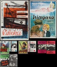 2d1139 LOT OF 10 FORMERLY FOLDED CLASSIC U.S. MOVIE RE-RELEASE YUGOSLAVIAN POSTERS 1950s-1970s cool!