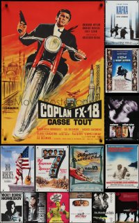 2d1216 LOT OF 19 FORMERLY FOLDED FRENCH 23X32 POSTERS 1960s-1990s a variety of cool movie images!