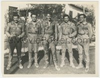 2f1814 BIG TRAIL candid 8x10.25 still 1930 young John Wayne with stars of the other four versions!