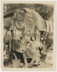 2f1865 DREAM OF LOVE 8x10.25 still 1928 sexy young gypsy girl Joan Crawford sitting by her hut!