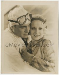 2f1913 HIGH SPEED 8x10.25 still 1932 best portrait of race car driver Buck Jones & Loretta Sayers!