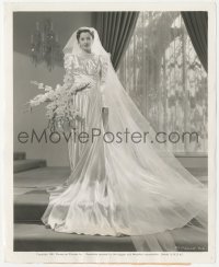 2f1941 LADY EVE 8.25x10 still 1941 full-length portrait of Barbara Stanwyck in her wedding gown!