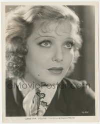 2f1947 LORETTA YOUNG 8.25x10 still 1930s head & shoulders close up of the beautiful leading lady!