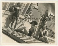 2f1964 MELODY CRUISE 8x10.25 still 1933 five sexy chorus girls relaxing in swimsuits by ship's pool!