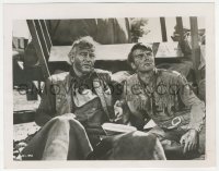 2f1999 RED RIVER candid 7.25x9 news photo 1948 John Wayne & Montgomery Clift rest after fight scene!