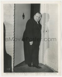 2f2010 SABOTEUR candid 8.25x10 still 1942 director Alfred Hitchcock walking through door on set!