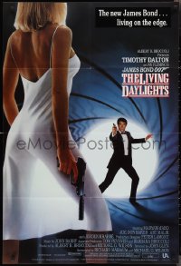 2f0447 LIVING DAYLIGHTS English 1sh 1987 image of Timothy Dalton as Bond & Maryam d'Abo w/rifle!