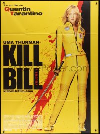 2f0155 KILL BILL: VOL. 1 French 1p 2003 Quentin Tarantino, full-length Uma Thurman with katana!