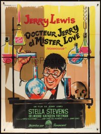 2f0165 NUTTY PROFESSOR French 1p 1963 wacky artwork of Jerry Lewis working in his laboratory!