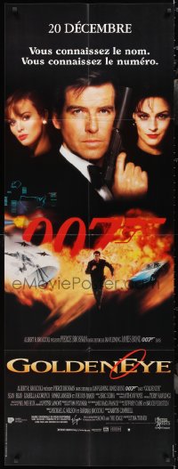 2f0107 GOLDENEYE French door panel 1995 Pierce Brosnan as secret agent James Bond 007, cool montage!