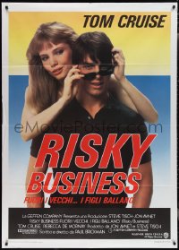 2f0087 RISKY BUSINESS Italian 1p R1980s completely different image of Tom Cruise & Rebecca De Mornay!