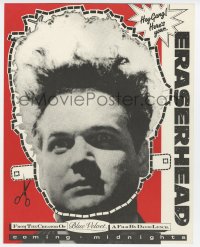 2f0472 ERASERHEAD promo mask 11x14 R1980s directed by David Lynch, wacky Jack Nance face mask!