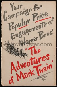 2f0192 ADVENTURES OF MARK TWAIN pressbook 1944 Fredric March as the gol-darndest American, rare!