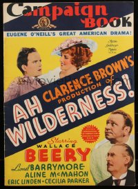 2f0195 AH WILDERNESS pressbook 1935 Wallace Beery, Barrymore, Eugene O'Neill's American drama, rare!