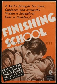 2f0247 FINISHING SCHOOL pressbook 1934 Frances Dee, Billie Burke, Ginger Rogers, ultra rare!