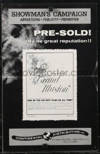 2f0410 GRAND ILLUSION pressbook R1960s Jean Renoir's classic La Grande Illusion, Erich von Stroheim