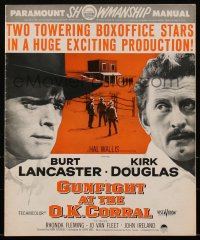 2f0261 GUNFIGHT AT THE O.K. CORRAL pressbook 1957 Burt Lancaster, Kirk Douglas, John Sturges!