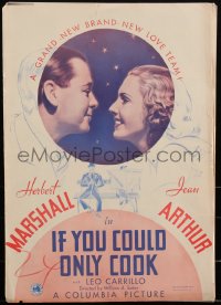 2f0277 IF YOU COULD ONLY COOK pressbook 1935 Herbert Harshall & beautiful Jean Arthur, ultra rare!