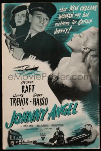 2f0279 JOHNNY ANGEL pressbook 1945 George Raft & sexy French Claire Trevor in New Orleans, rare!