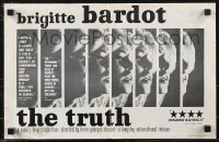 2f0416 LA VERITE pressbook 1961 sexy Brigitte Bardot will make you a fortune, The Truth, rare!