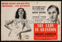 2f0284 LADY IN QUESTION pressbook 1940 sexy Rita Hayworth, early Glenn Ford, Aherne, ultra rare!