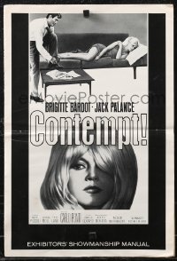 2f0417 LE MEPRIS pressbook 1964 Jean-Luc Godard's Contempt, sexy Brigitte Bardot, ultra rare!