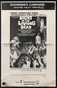 2f0424 NIGHT OF THE LIVING DEAD 4pg pressbook 1968 George Romero classic, they lust for human flesh!