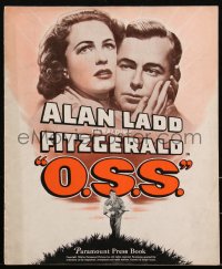 2f0318 O.S.S. pressbook 1946 Alan Ladd & Geraldine Fitzgerald, World War II spies, Irving Pichel