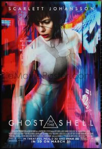 2g1155 GHOST IN THE SHELL advance DS 1sh 2017 Scarlett Johanson as Major, Beat Takeshi Kitano!