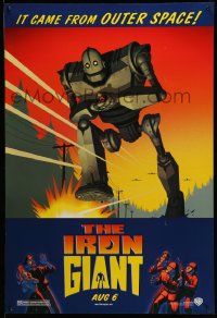 2g1213 IRON GIANT advance DS 1sh 1999 animated modern classic, cool cartoon robot artwork!