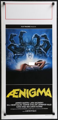 2g0412 AENIGMA Italian locandina 1988 Lucio Fulci, cool sexy horror artwork by Luca Crovato!