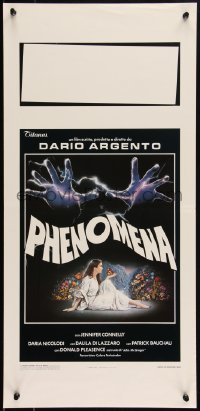 2g0445 PHENOMENA Italian locandina 1985 Sciotti art of Jennifer Connelly with butterfly in hand!