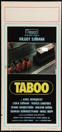 2g0455 TABOO Italian locandina 1977 Vilgot Sjoman's tabu, different and creepy image!