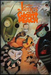 2g1221 JAMES & THE GIANT PEACH DS 1sh 1996 Walt Disney stop-motion fantasy cartoon, cool artwork!