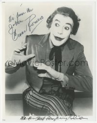 2j0291 JOKER signed 8x10 REPRO photo 2000s by Cesar Romero AND Jerry Robinson, his creator!