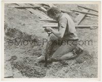 2j1767 GIANT 8x10 still 1956 great image of James Dean about to strike oil, George Stevens classic!