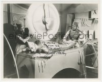 2j0268 JACK HALEY signed 8x10 REPRO still 1980s getting polished in The Wizard of Oz!