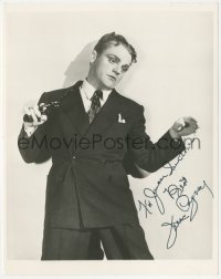 2j0272 JAMES CAGNEY signed 8x10 REPRO still 1980 great portrait with gun in his prime!